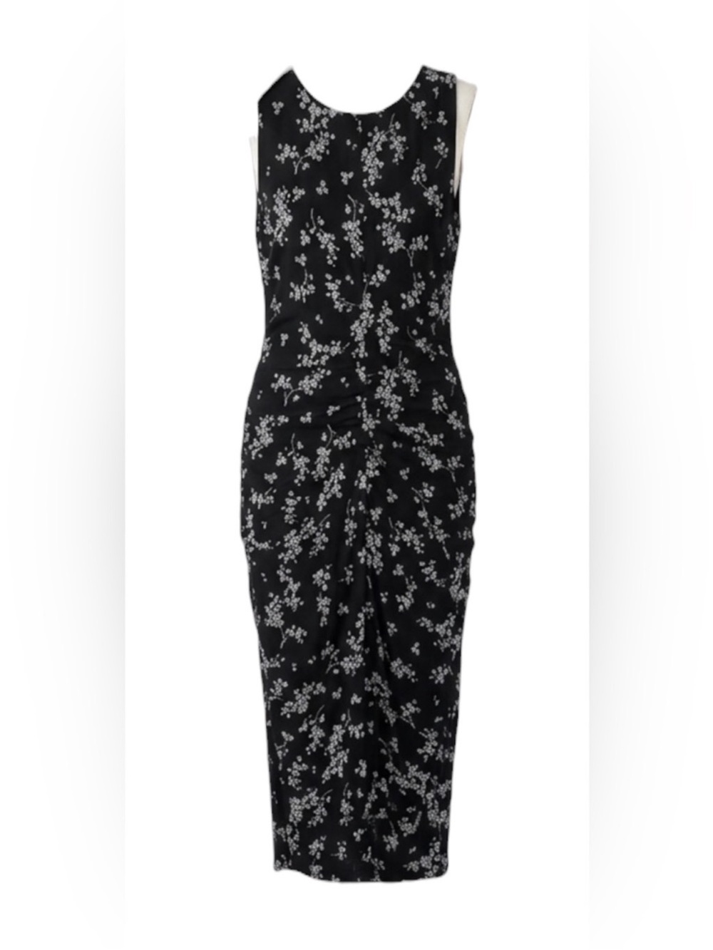 41 Hawthorn Sleeveless, Fitted Silhouette with Side Ruching Midi Dress Size 2X